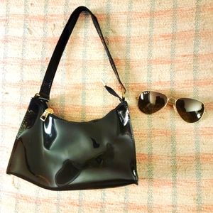 VINTAGE 90s Clear Black Purse